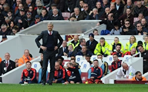 West Ham United V Arsenal 2015-16 Prints: Arsene Wenger at West Ham United vs Arsenal, Premier League 2015-16