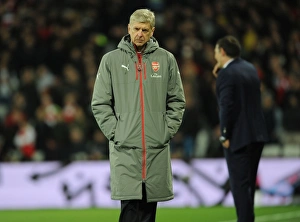 West Ham United V Arsenal 2016-17 Prints: Arsene Wenger at West Ham United vs Arsenal, Premier League 2016-17