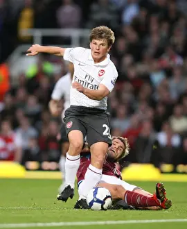 West Ham United V Arsenal 2009-10 Prints: Arsene Wenger's Arsenal Battle it Out with Valon Behrami's West Ham in Premier League Draw