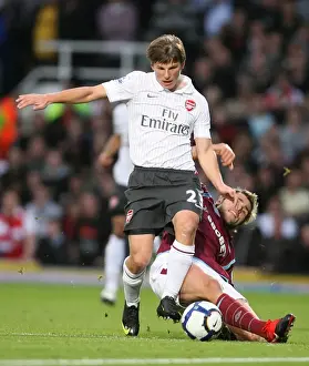 West Ham United V Arsenal 2009-10 Prints: Arsene Wenger's Arsenal Face Off Against Valon Behrami's West Ham in Premier League Stalemate