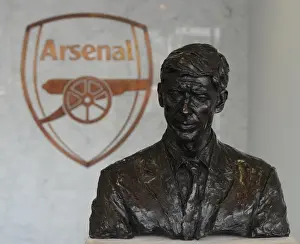 Arsenal V Everton - FA Cup 2014 Prints: Arsene Wenger's Bust at Emirates Stadium - Arsenal v Everton, FA Cup 2014