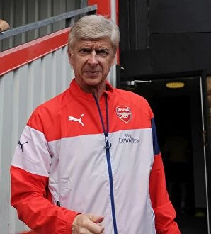 Images Dated 19th July 2014: Arsene Wenger's Pre-Season Inspection at Boreham Wood: Arsenal FC's Readiness Check