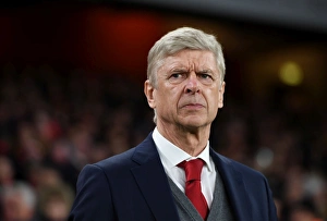 Arsenal V Chelsea 2017-18 Prints: Arsene Wenger's Unwavering Focus: Arsenal vs. Chelsea, Premier League 2017-18