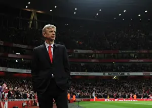 Arsenal V Manchester United 2014-15 Prints: Arsene Wenger's Unwavering Focus: Arsenal vs Manchester United, Premier League 2014-15