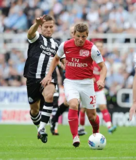 Newcastle United V Arsenal 2011-12 Prints: Arshavin Outmaneuvers Cabaye: Newcastle United vs Arsenal, Premier League 2011-12