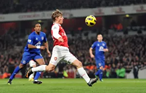 Arsenal V Everton 2010-11 Prints: Arshavin Strikes First: Arsenal's 2-1 Victory Over Everton in the Premier League