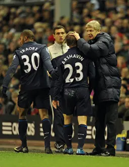 Liverpool V Arsenal 2009-10 Prints: Arshavin and Traore's Double Celebration: Arsenal's 2-1 Victory Over Liverpool