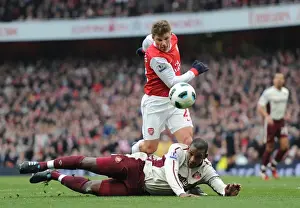 Arsenal V Sunderland 2010-11 Prints: Arshavin vs. Bramble: Stalemate at Emirates Stadium - Arsenal vs
