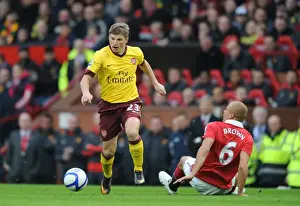 Manchester United V Arsenal FA Cup 2010-11 Prints: Arshavin vs. Brown: Manchester United's Victory in FA Cup Sixth Round (2:0)