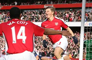 Arsenal V Blackburn Rovers 2008-9 Prints: Arshavin's Debut Goal: Arsenal Crushes Blackburn 4-0