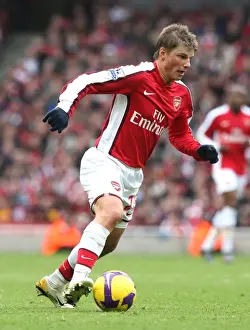 Arsenal V Fulham 2008-9 Prints: Arshavin's Impact: A Forceful Performance in Arsenal's 0-0 Stalemate Against Fulham (February 28)