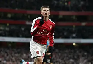 Arsenal V Stoke City 2009-10 Prints: Arshavin's Strike: Arsenal Takes the Lead 2-0 Against Stoke City