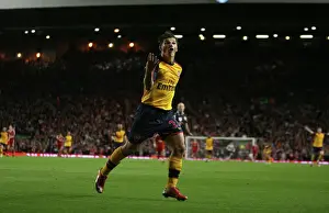 Arshavin's Stunner: Arsenal's Fourth Goal in the Thrilling 4-4 Draw Against Liverpool, Anfield, 2009