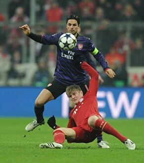 German Soccer League Collection: Arteta vs. Kroos: A Champions League Battle at Allianz Arena