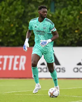 Arthur Okonkwo in Action: Arsenal Football Club's Pre-Season Training with Ipswich Town