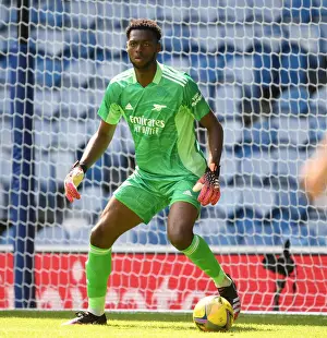 Glasgow Rangers V Arsenal 2021-22 Prints: Arthur Okonkwo Faces Rangers at Ibrox Stadium: Arsenal's Pre-Season Clash in Glasgow