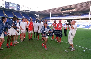 Ashley Cole celebrates at the end of the match. Tottenham Hotsour v Arsenal