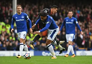 Everton V Arsenal 2017-18 Prints: Ashley Williams vs. Alexis Sanchez: Intense Battle at Goodison Park (Everton v Arsenal)