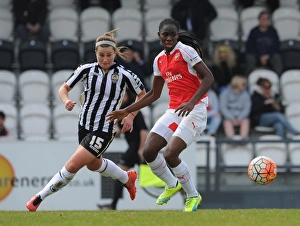 Arsenal Ladies V Notts County Ladies 3rd April 2016 Prints: Asisat Oshoala (Arsenal Ladies) Amy Turner (Notts County)