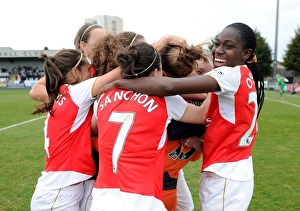 Arsenal Ladies V Notts County Ladies 3rd April 2016 Prints: Asisat Oshoala (Arsenal Ladies) celebrates after the final whistle. Arsenal Ladies 2