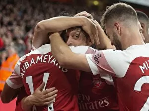 Arsenal v Leicester City 2018-19 Collection: Aubameyang 2nd goal 17 181022WAFC