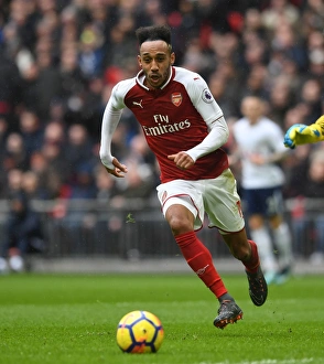 Tottenham Hotspur V Arsenal 2017-18 Prints: Aubameyang in Action: Arsenal vs. Tottenham, Premier League 2017-18