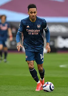 West Ham United V Arsenal 2020-21 Prints: Aubameyang in Action: Arsenal vs. West Ham United, Premier League 2020-21