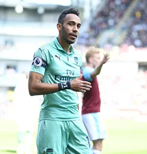 Burnley V Arsenal 2018-19 Prints: Aubameyang in Action: Burnley vs. Arsenal, Premier League 2018-19