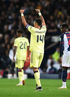 West Bromwich Albion V Arsenal - Carabao Cup 2021-22 Prints: Aubameyang Brace: Arsenal Edge Past West Bromwich Albion 2-1 in Carabao Cup
