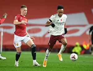 Manchester United V Arsenal 2020-21 Prints: Aubameyang Breaks Past McTominay: Manchester United vs. Arsenal, 2020-21 Premier League