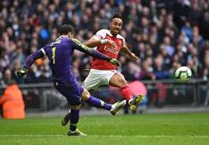Aubameyang Closes In: Intense Moment Between Aubameyang and Lloris in the Premier League Clash Between Tottenham and Arsenal