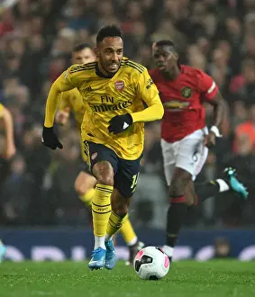 Manchester United V Arsenal 2019-20 Prints: Aubameyang Faces Off Against Manchester United in Premier League Clash