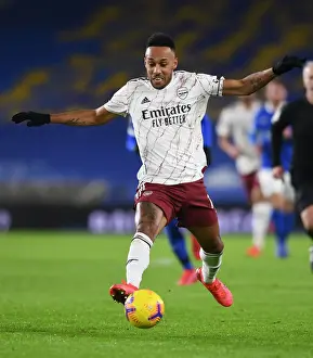 Brighton And Hove Albion V Arsenal 2020-21 Prints: Aubameyang Leads Arsenal Against Brighton in Premier League Clash (2020-21)