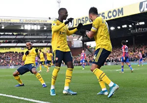 Crystal Palace V Arsenal 2019-20 Prints: Aubameyang and Pepe Celebrate Goal: Crystal Palace vs. Arsenal, Premier League 2019-20