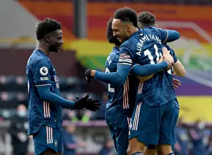 Aubameyang and Saka's Goal Celebration: Burnley vs Arsenal, 2021 Premier League