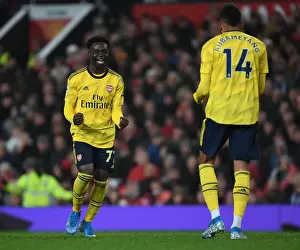 Aubameyang and Saka's Goal Celebration: Manchester United vs. Arsenal (2019-20)