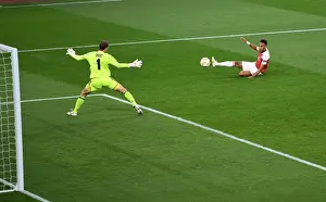 Arsenal V FC Vorskla Poltava 2018_19 Prints: Aubameyang Scores: Arsenal Wins Europa League Match against Vorskla Poltava
