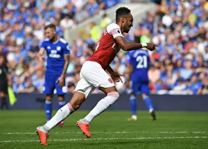 Aubameyang Scores Arsenal's Second Goal Against Cardiff City (2018-19)