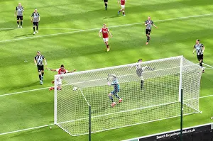 Newcastle United V Arsenal 2020-21 Prints: Aubameyang Scores Arsenal's Second Goal: Newcastle United vs Arsenal