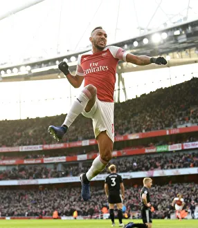 Arsenal V Burnley 2018-19 Prints: Aubameyang Scores Arsenal's Second Goal vs. Burnley (2018-19)