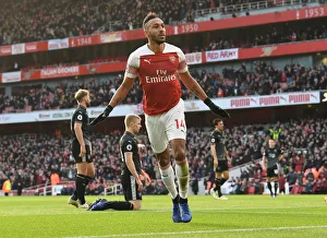 Arsenal V Burnley 2018-19 Prints: Aubameyang Scores Arsenal's Second Goal vs. Burnley (2018-19)