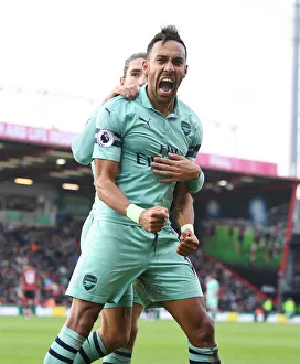 AFC Bournemouth V Arsenal 2018-19 Prints: Aubameyang Scores Brace: AFC Bournemouth vs. Arsenal FC, Premier League 2018-19