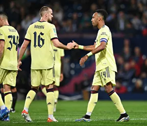 West Bromwich Albion V Arsenal - Carabao Cup 2021-22 Prints: Aubameyang Scores Brace: Arsenal Overpower West Brom in Carabao Cup