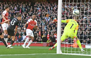Arsenal V Everton 2018-19 Prints: Aubameyang Scores Brace: Arsenal vs. Everton, Premier League 2018-19