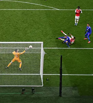 Arsenal V Olympiacos 2019-20 Prints: Aubameyang Scores the Decisive Goal: Arsenal FC vs Olympiacos FC, UEFA Europa League 2020