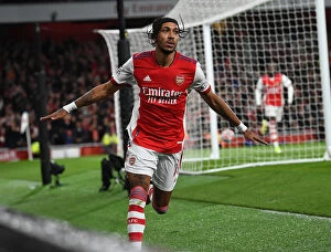 Images Dated 18th October 2021: Aubameyang Scores First Goal: Arsenal vs Crystal Palace, Premier League 2021-22