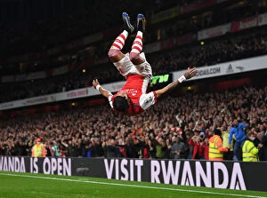 Images Dated 18th October 2021: Aubameyang Scores First Goal of Arsenal's 2021-22 Premier League Campaign against Crystal Palace