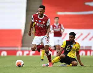 Aubameyang Scores Past Mariappa: Arsenal's Victory Against Watford (2019-20)