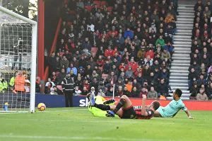 AFC Bournemouth V Arsenal 2018-19 Prints: Aubameyang Scores the Second: AFC Bournemouth vs. Arsenal FC, Premier League 2018-19