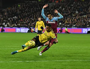 West Ham United V Arsenal 2019-20 Prints: Aubameyang Scores the Third: West Ham United vs. Arsenal FC, Premier League 2019-20